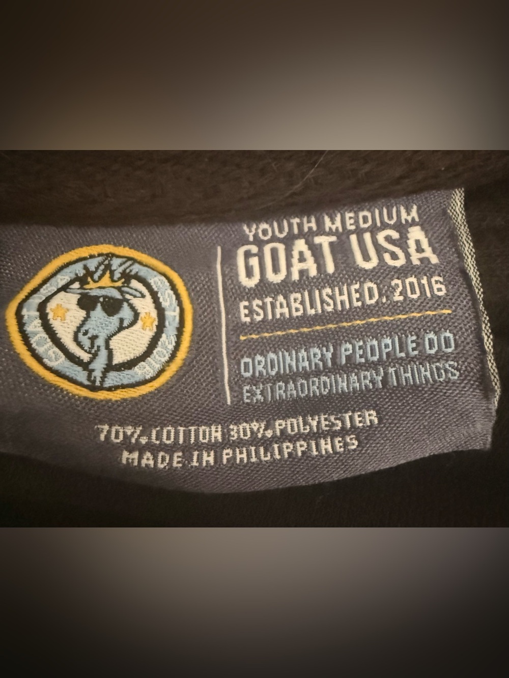 GOAT USA OG Hoodie Sweatshirt Youth Medium Black - Picture 8 of 9
